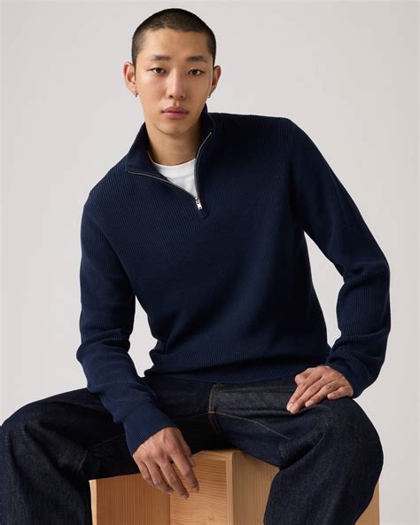 Housemark Quarter Zip Sweater - Blue | Levi's® FI