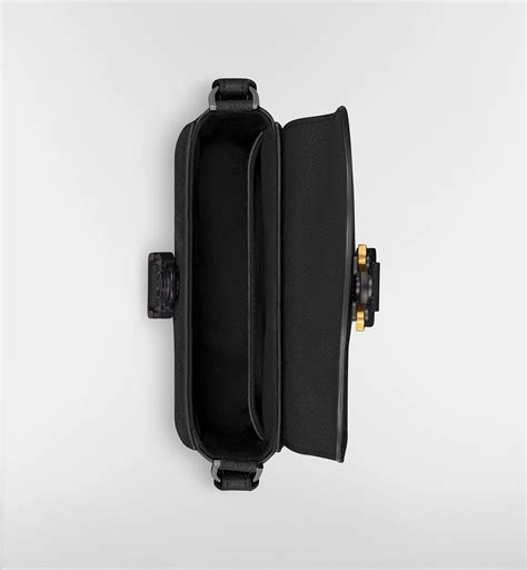 Mini Saddle Messenger Bag with Flap Black Dior Gravity Leather | DIOR