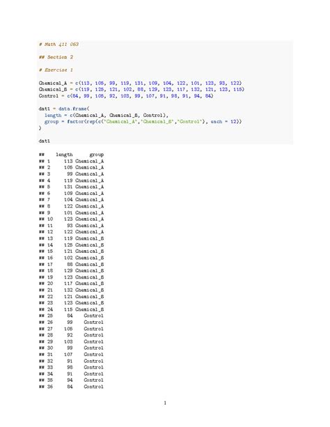 Math 411 Lab 3: ANOVA and Tukey Test Analysis - Studocu
