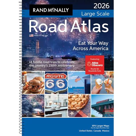Rand McNally Road Atlas Large Scale 2026: United States, Canada, Mexico (Rand McNally Large ...
