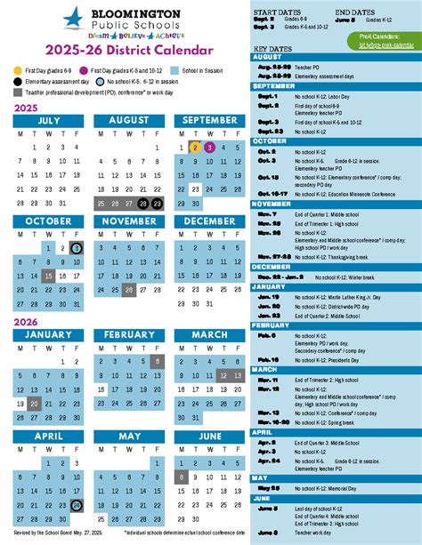 2025-26 District Calendar: Key Dates & School Schedule - Studocu