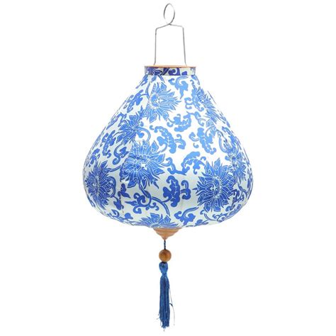 Oval Silk Vietnamese Lantern: 12" Hoian Chinoiserie Lanterns - Chinese ...