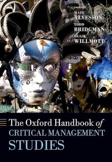 Buy The oxford Handbook of Critical Management Studies (Aristotle's ...