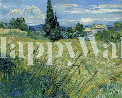 Green Wheat Wallpaper | Happywall.com