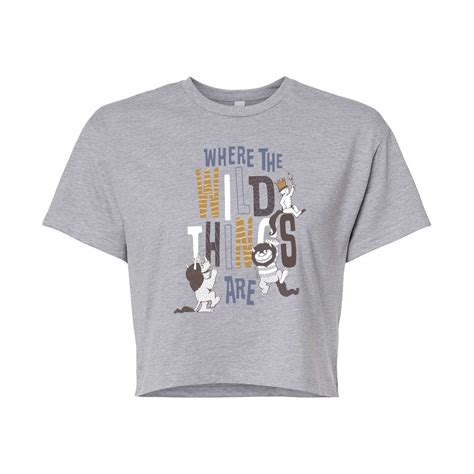 Where The Wild Things Are - Group Title - Juniors Cropped Graphic T ...