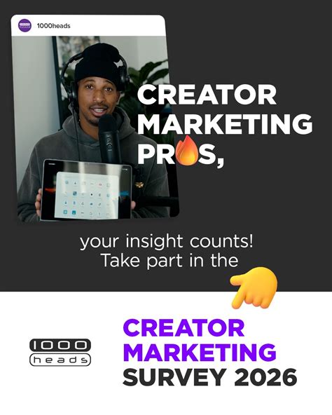 Creator Marketing Survey | 1000heads | 1000heads