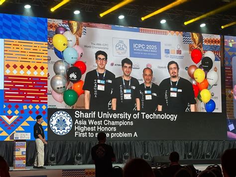 Iranian team wins regional West Asia championship at ICPC 2025 - Tehran ...