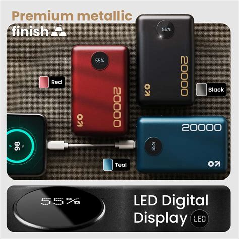 GOBOULT Ampvault V20 20000 mAh 22.5 W Compact Pocket Size Power Bank ...