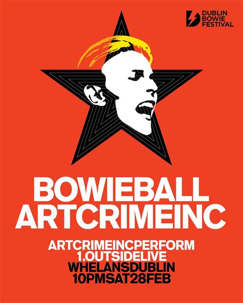 The Bowie Ball - Art Crime Inc (LIVE) + DJs, Whelan's, Dublin, 28 ...