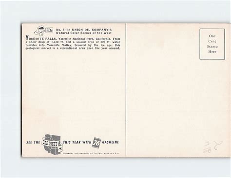 Postcard Yosemite Falls Yosemite National Park California USA | eBay UK