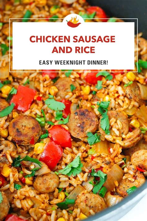 Chicken Sausage and Rice - That Spicy Chick