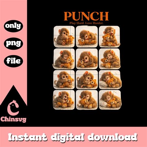 Punch monkey emotion design png, cute monkey png, trendy png – Chinsvg