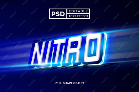 Nitro speed editable text effect | Premium PSD