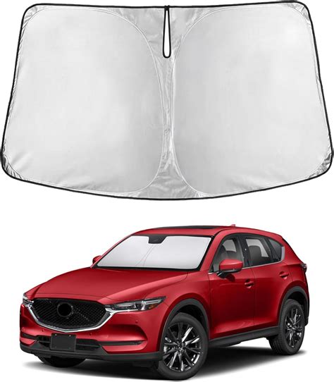 Amazon.com: EcoNour Windshield Sunshade Compatible for Mazda CX-5 2017-2024 2025 2026, Sun Visor ...