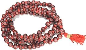 Amazon.com: IS4A 8mm Red (Rosewood) Wood Japa Mala Beads Necklace Beads ...