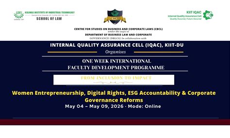 International Faculty Development Programme on Women Entrepreneurship ...