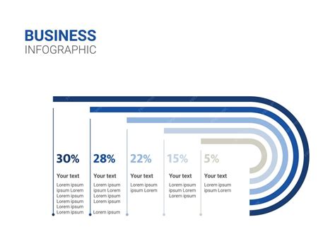 Business infographic template 5step modern timeline with progress ...