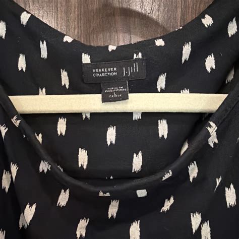 J. Jill Dress L Black Wearever Brushstroke Print Shift Great Maternity ...