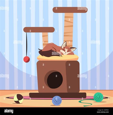 Cute cat scratching on Stock Vector Images - Alamy