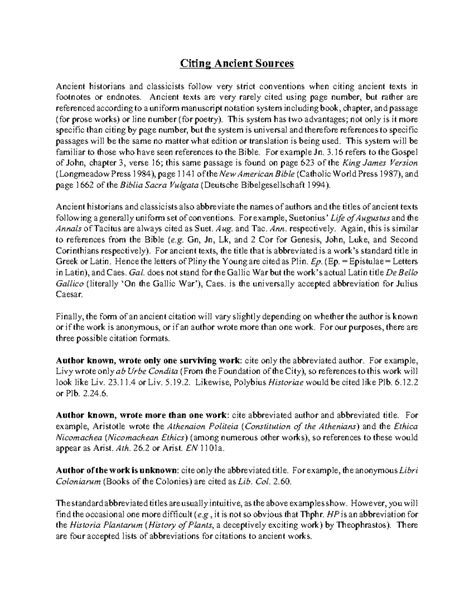 Citing Ancient Sources: A Guide to Historical Texts and Conventions ...