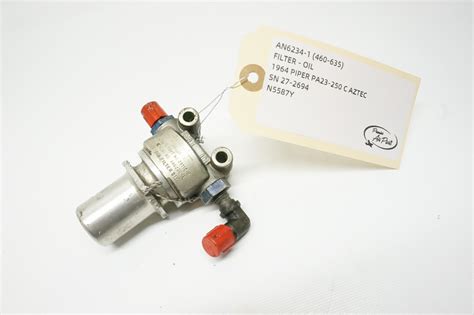 1964 Piper Aztec PA-23-250 C Oil Filter Assembly, P/N: AN6234-1 / 460-635