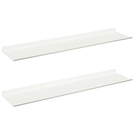 Lot de 2 Étagères flottantes Étagères murales - Blanc 80 x 18 x 2,5 cm ...