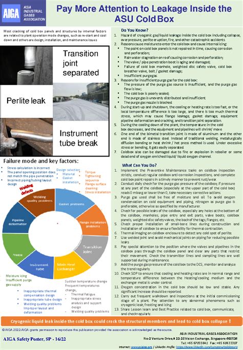 ASU Cold Box Leakage: Causes, Hazards, and Preventive Measures - Studocu