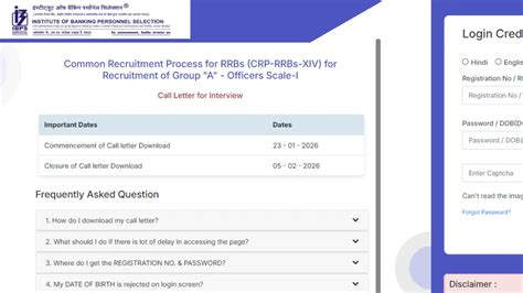 IBPS RRB PO Interview Call Letter 2026 Out at ibps.in, Download Officer ...