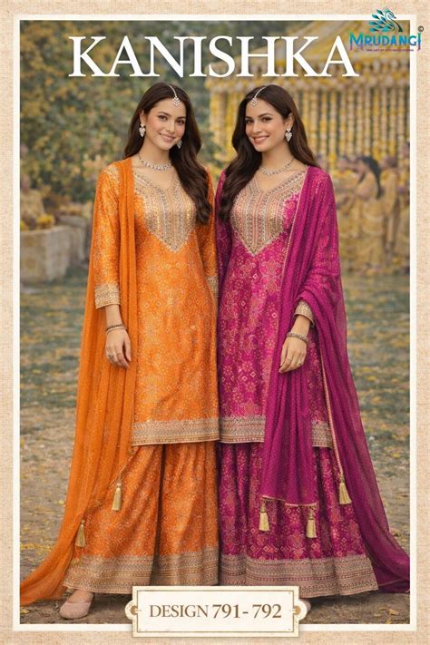 Mrudangi Kanishka Chinon Silk Designer Salwar Kameez