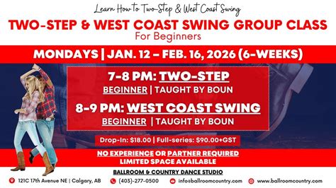 B&C: Two-Step & West Coast Swing Group Class (Beginner), 121C 17 Ave NE ...