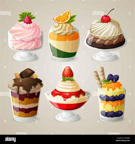 Ice cream orange sundae Stock Vector Images - Alamy