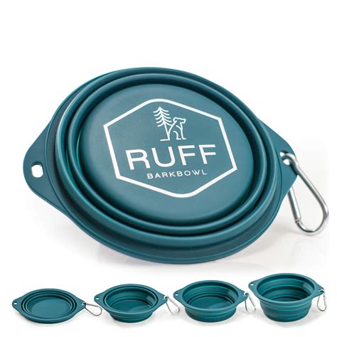 Ruff Products BarkBowl (800ml) - Collapsible Dog Bowl (Dark Te