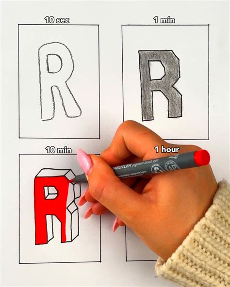 This is how artists really draw the letter R ️