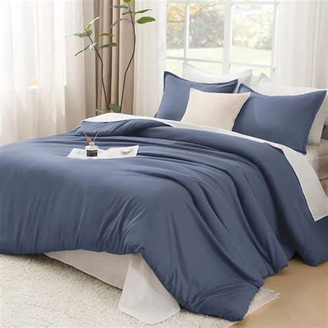 Comforters Bluish Grey Twin/Twin XL Size, 2 Pieces Lightweight Solid ...