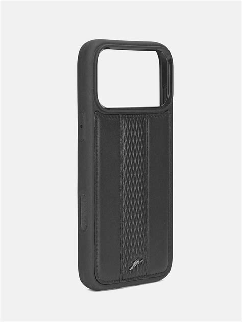 iPhone 17 Pro Max Series - Matrix Embossed Leather Black