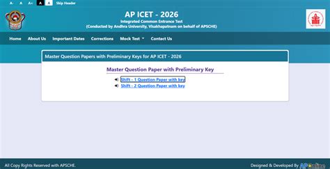 AP ICET 2026 answer key released at cets.apsche.ap.gov.in: Direct link ...