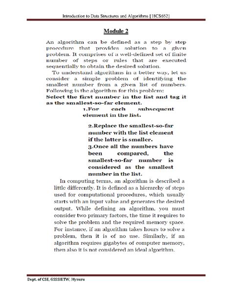 CSE Module 2: Data Structures & Algorithms Overview - Studocu
