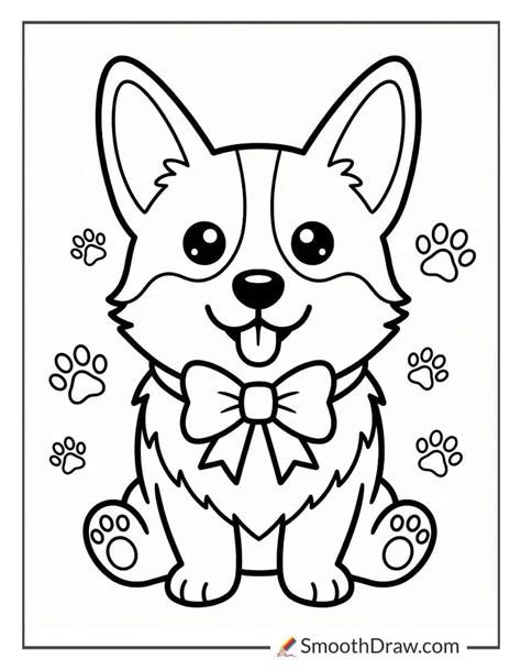 54 Free Corgi Coloring Pages - Smooth Draw