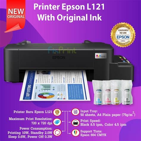 Jual Epson Printer L121 Pengganti L120 Hitam Print Warna Infus Modif ...