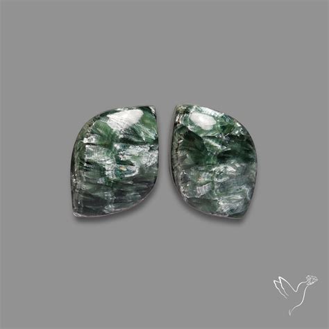Seraphinite | Seraphinite Pair (16X11X5 mm) | Gemstones For Sale