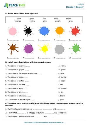 Colours | Color worksheets, Color lessons, Teaching colors