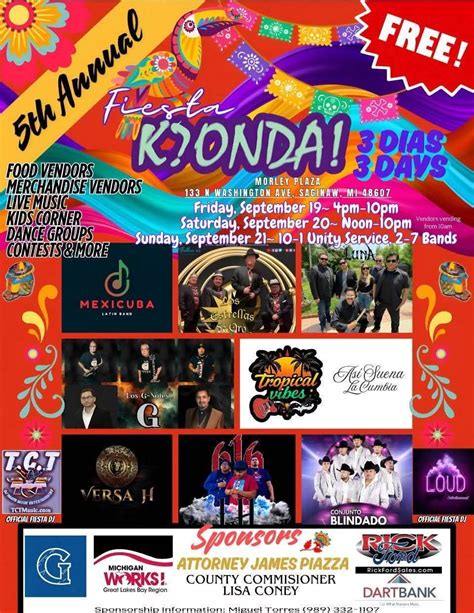 5th annual Fiesta K?Onda!, Morley Plaza, Saginaw, 19 September to 21 ...