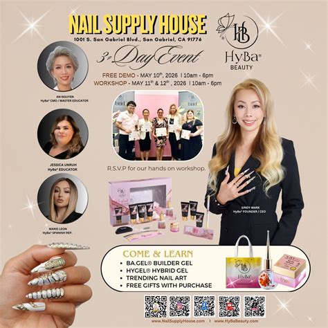 May 10th - 12th, 2026 / NAIL SUPPLY HOUSE - San Gaberial, CA - DEMO/Wo – HYBA BEAUTY