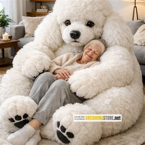 Fluffy Poodle Bean Bag | The Perfect Gift Idea for Dog Lovers