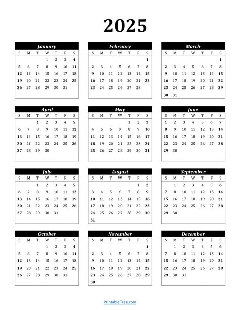 2025 Calendar Printable Free Pdf With Lines - One For All