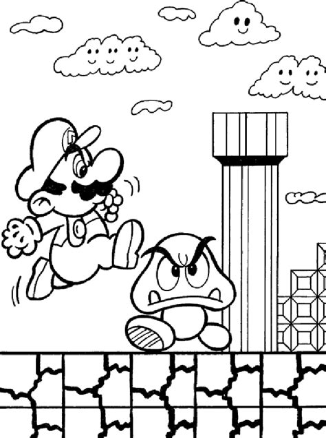 mario bros coloring pages | Free Mario Bros Coloring Pages for Kids ...