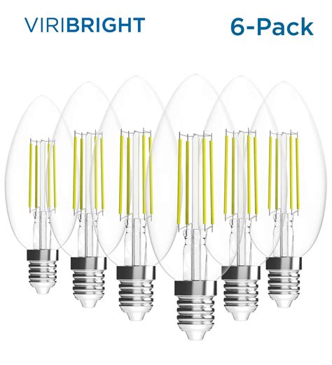Viribright E12 LED Candelabra Light Bulbs, 2.5-Watt (Equivalent 35W ...