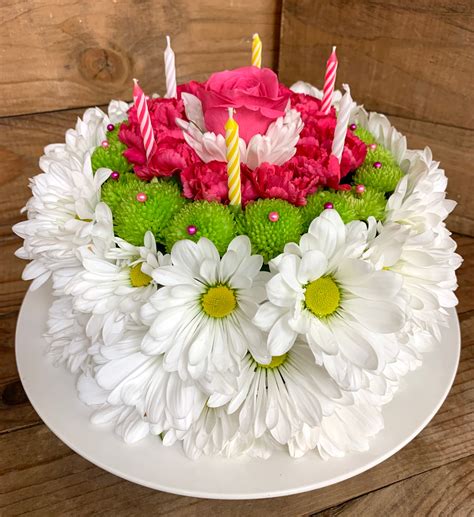Festive Fat Free Birthday Cake - Centerville Florists