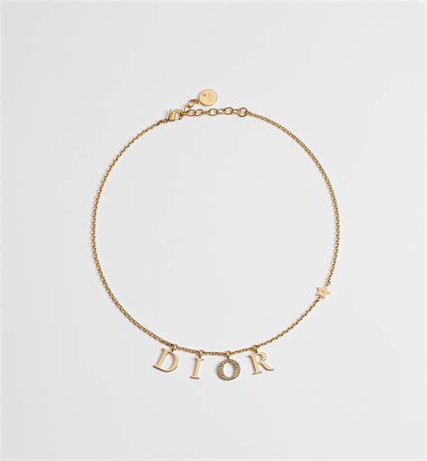 Dio(r)evolution Necklace Gold-Finish Metal and Sparkling Crystals | DIOR