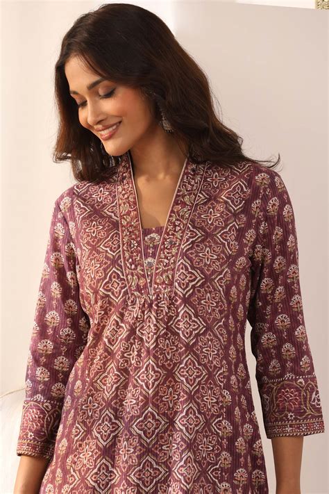 Gauhar Rasia Sanganeri Kurta – Farida Gupta India